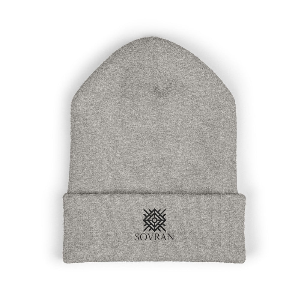 Embroidered Sovran Logo Beanie - Classic Cuffed Knit Hat
