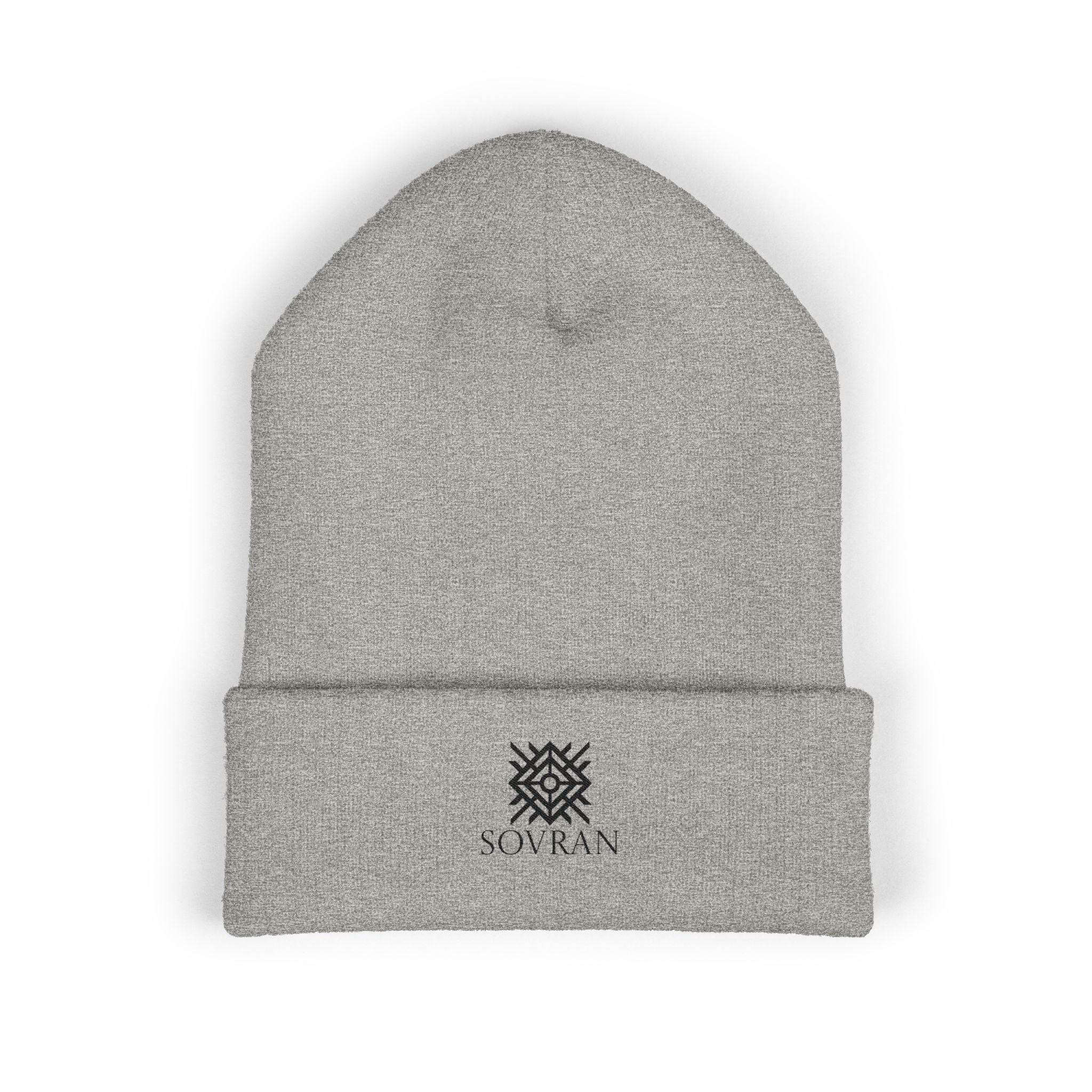 Embroidered Sovran Logo Beanie - Classic Cuffed Knit Hat