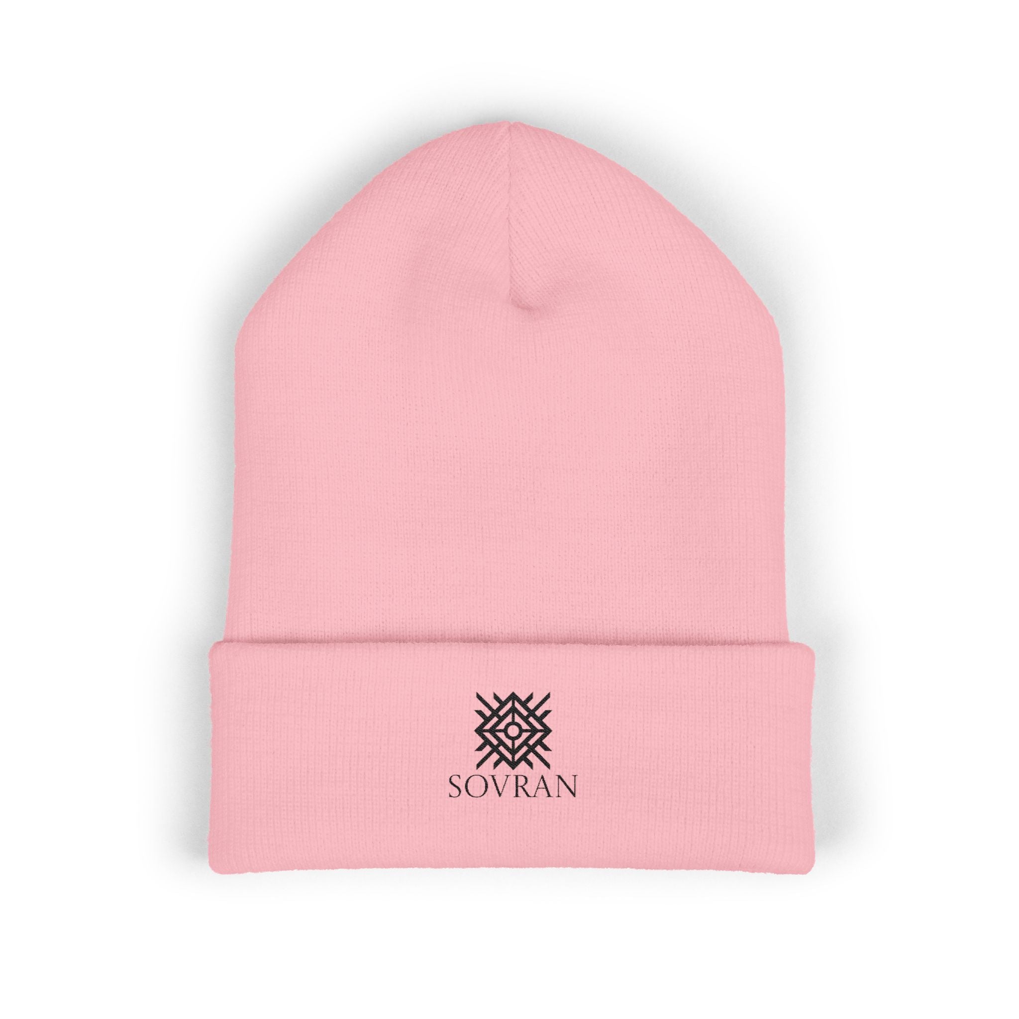 Embroidered Sovran Logo Beanie - Classic Cuffed Knit Hat