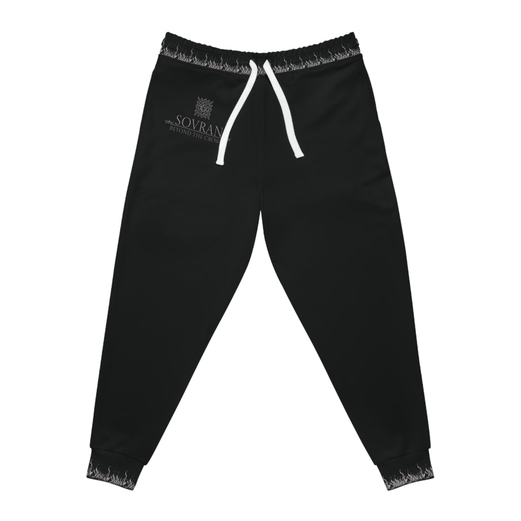 SOVRAN Black Tie-Dye Cuff Athletic Joggers - Comfortable Slim-Fit Sweatpants
