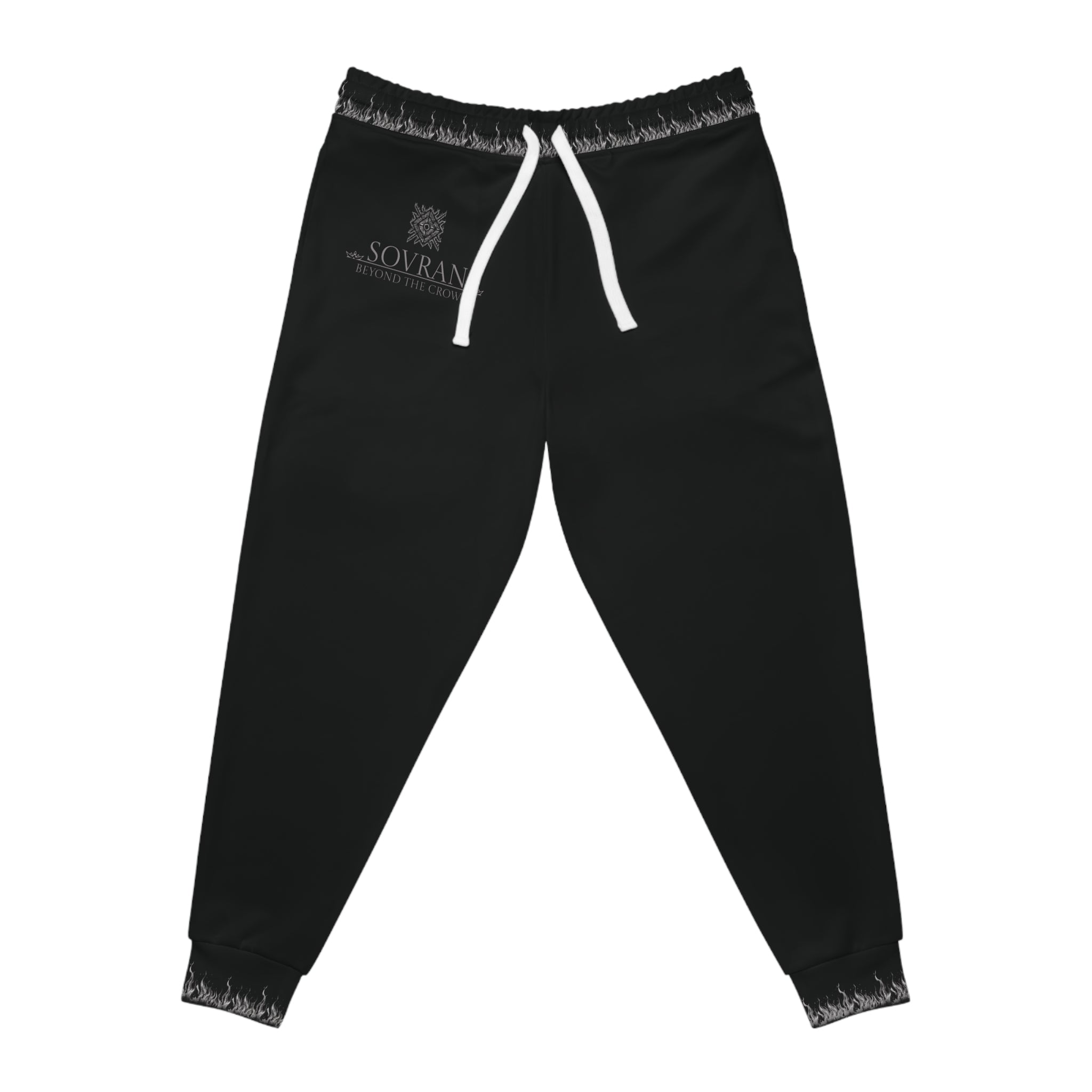 SOVRAN Black Tie-Dye Cuff Athletic Joggers - Comfortable Slim-Fit Sweatpants