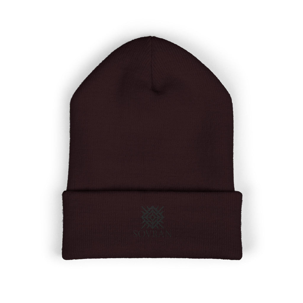 Embroidered Sovran Logo Beanie - Classic Cuffed Knit Hat