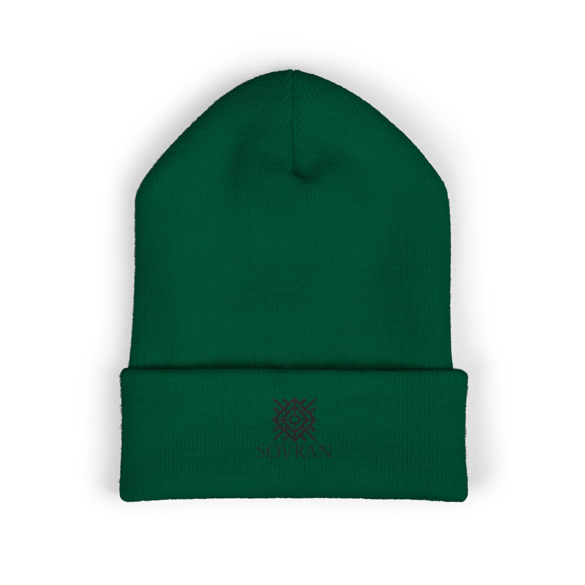 Embroidered Sovran Logo Beanie - Classic Cuffed Knit Hat