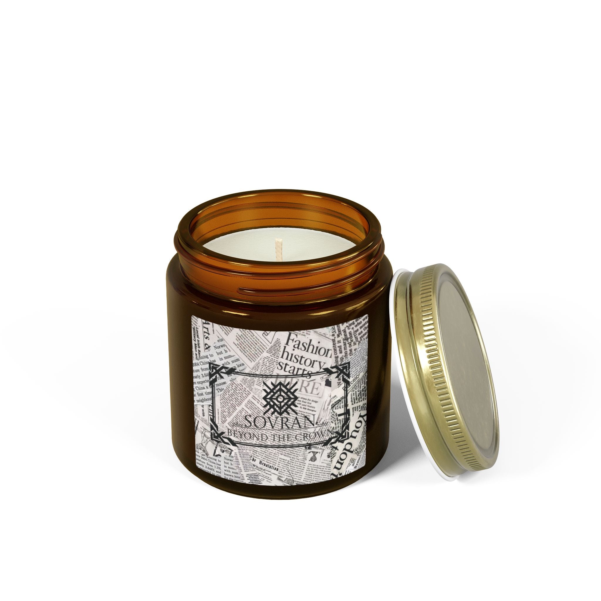 SOVRAN Coconut Apricot Scented Candle (4oz & 9oz) — Hand-Poured Soy Wax Jar