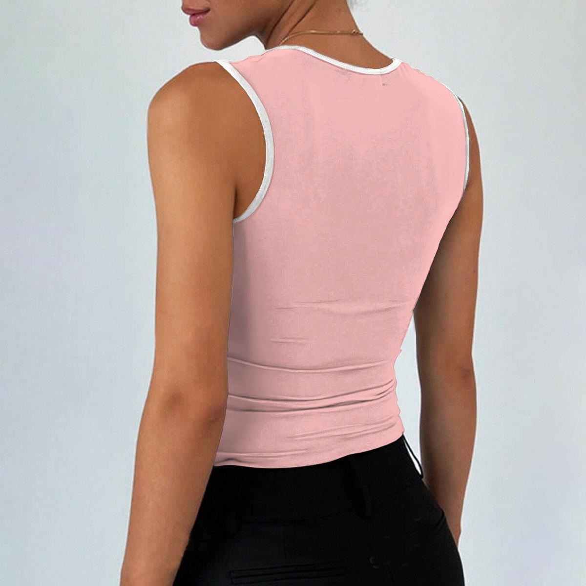 SOVRAN Women’s Sleeveless Square Neck Tank Top