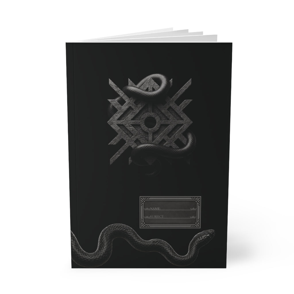 SOVRAN Dark Sigil A5 Notebook - Minimalist Serpent Journal for Focused Planning & Writing