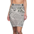SOVRAN Newspaper Print Pencil Skirt — Retro Collage AOP Women's Skirt