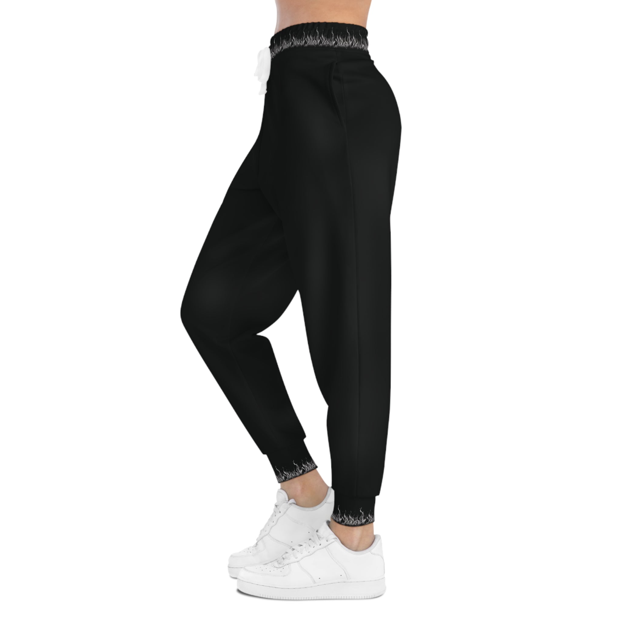 SOVRAN Black Tie-Dye Cuff Athletic Joggers - Comfortable Slim-Fit Sweatpants