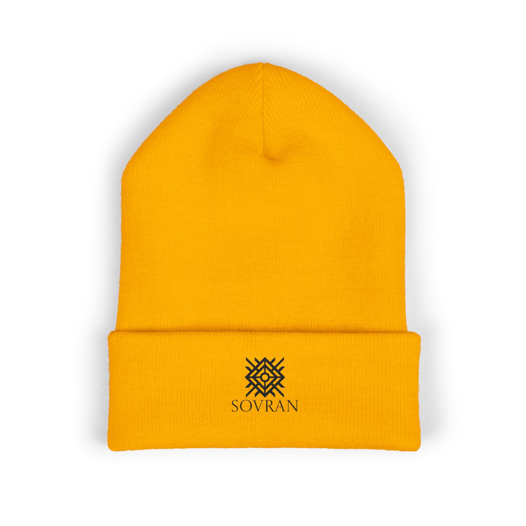 Embroidered Sovran Logo Beanie - Classic Cuffed Knit Hat