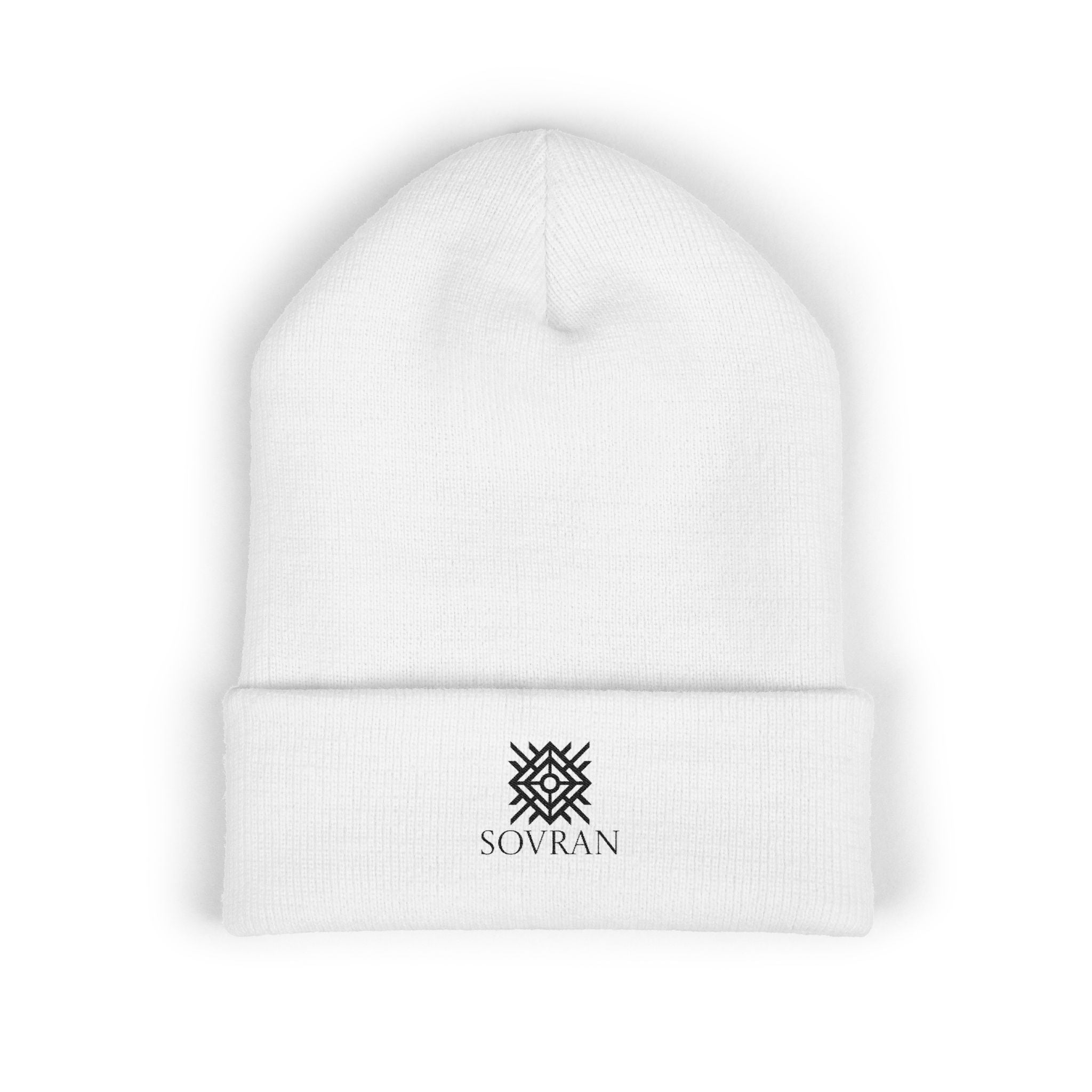 Embroidered Sovran Logo Beanie - Classic Cuffed Knit Hat