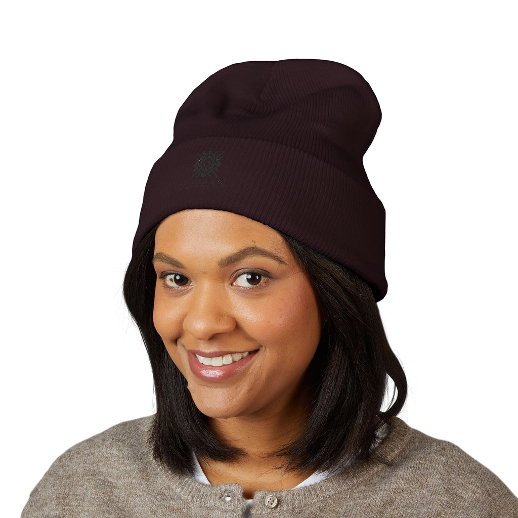 Embroidered Sovran Logo Beanie - Classic Cuffed Knit Hat